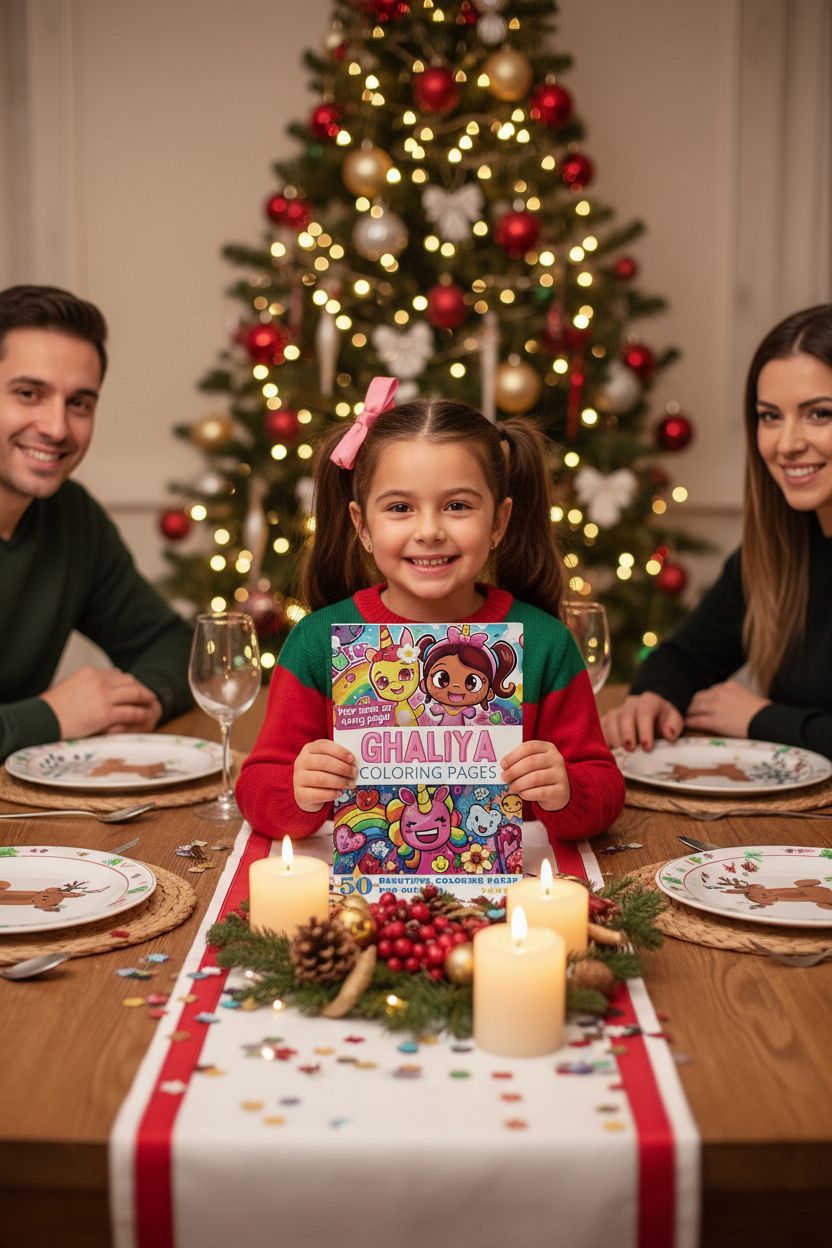 Ghaliya Christmas coloring pages gift