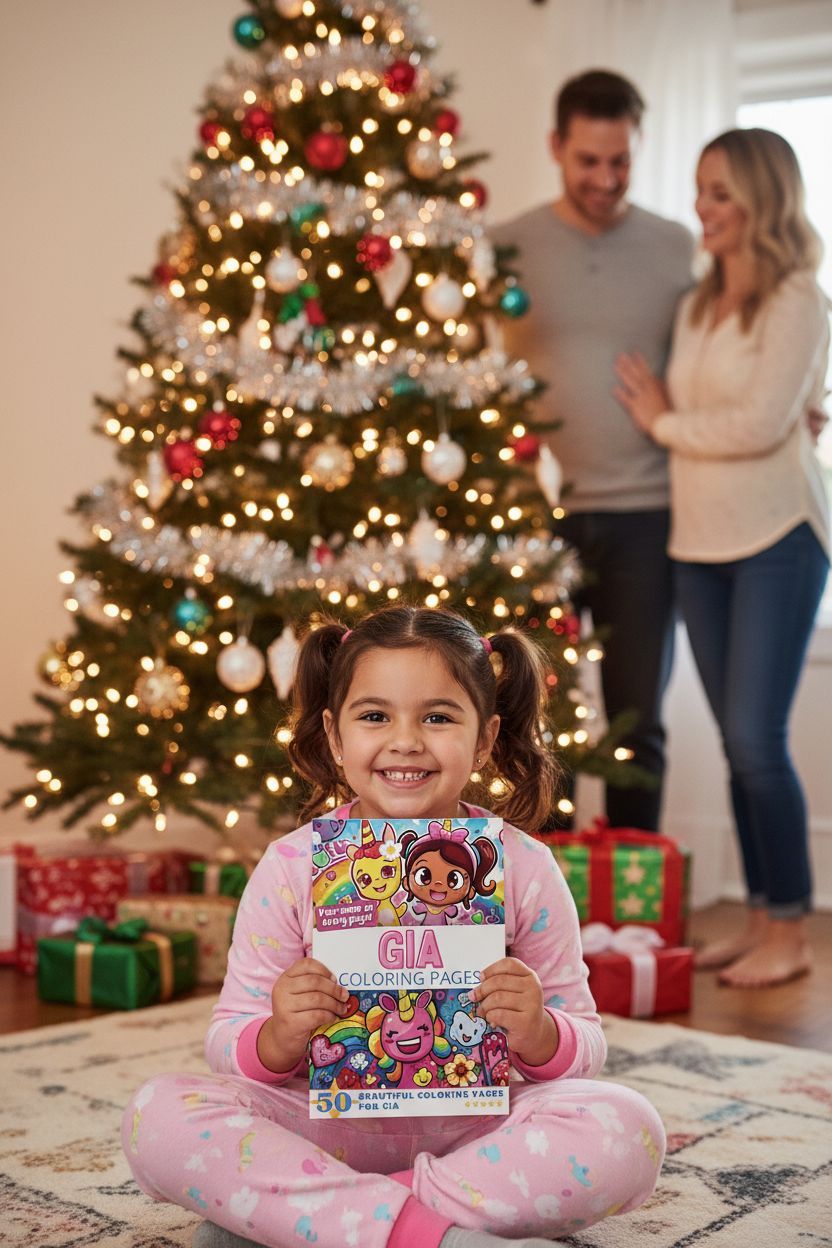 Gia Christmas coloring pages gift
