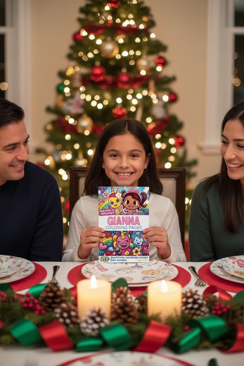 Gianna Christmas coloring pages gift
