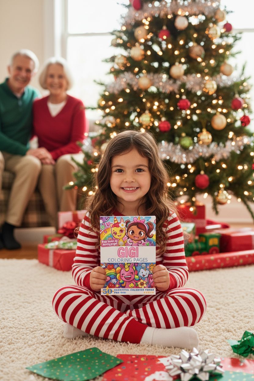 Gigi Christmas coloring pages gift