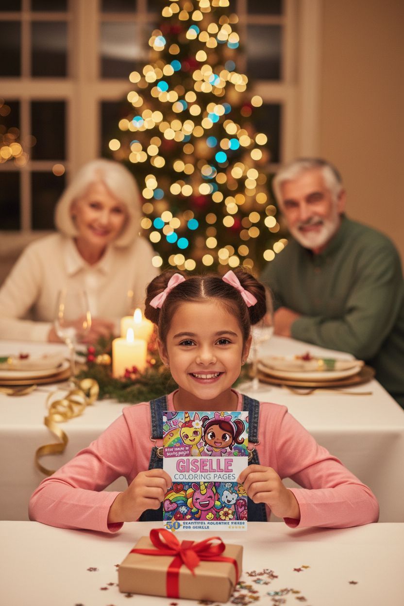 Giselle Christmas coloring pages gift