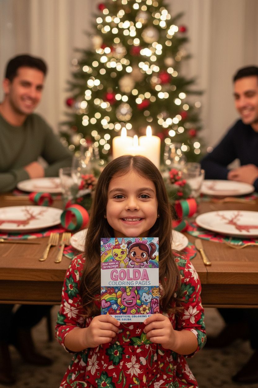 Golda Christmas coloring pages gift