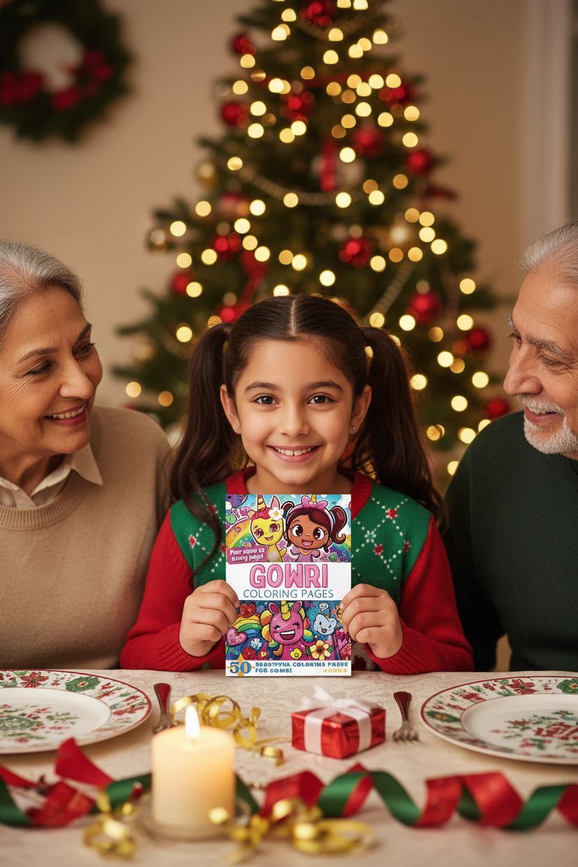Gowri Christmas coloring pages gift