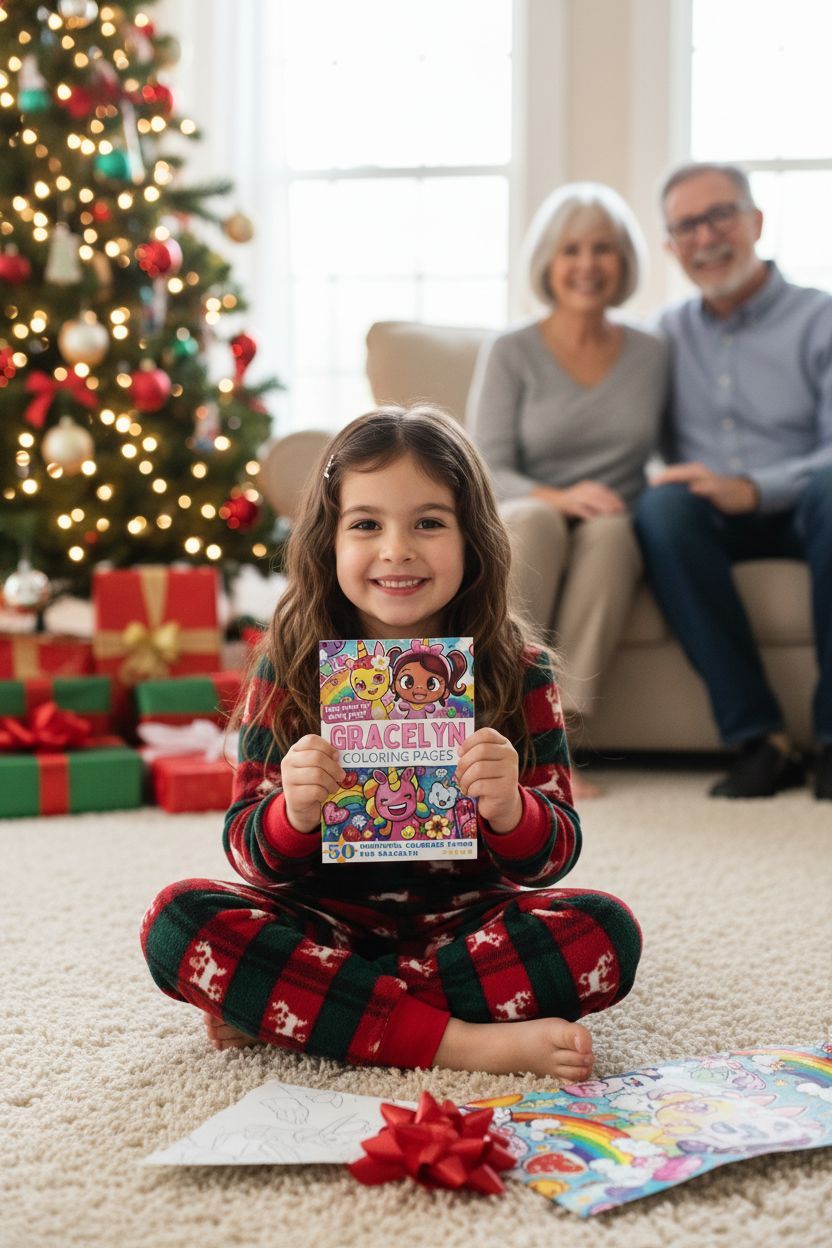 Gracelyn Christmas coloring pages gift