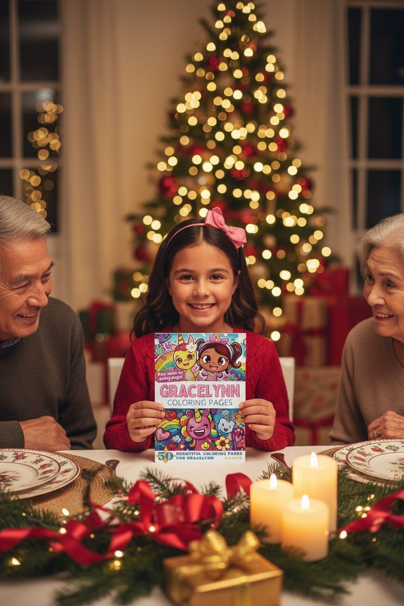 Gracelynn Christmas coloring pages gift