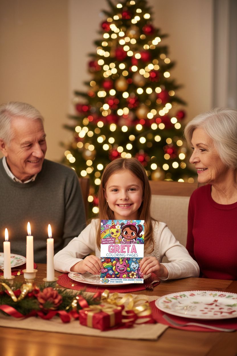 Greta Christmas coloring pages gift