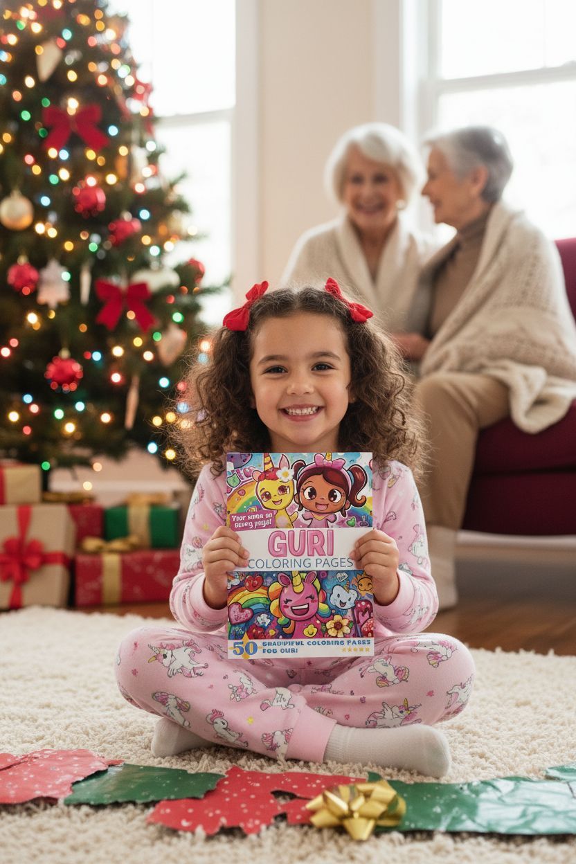 Guri Christmas coloring pages gift