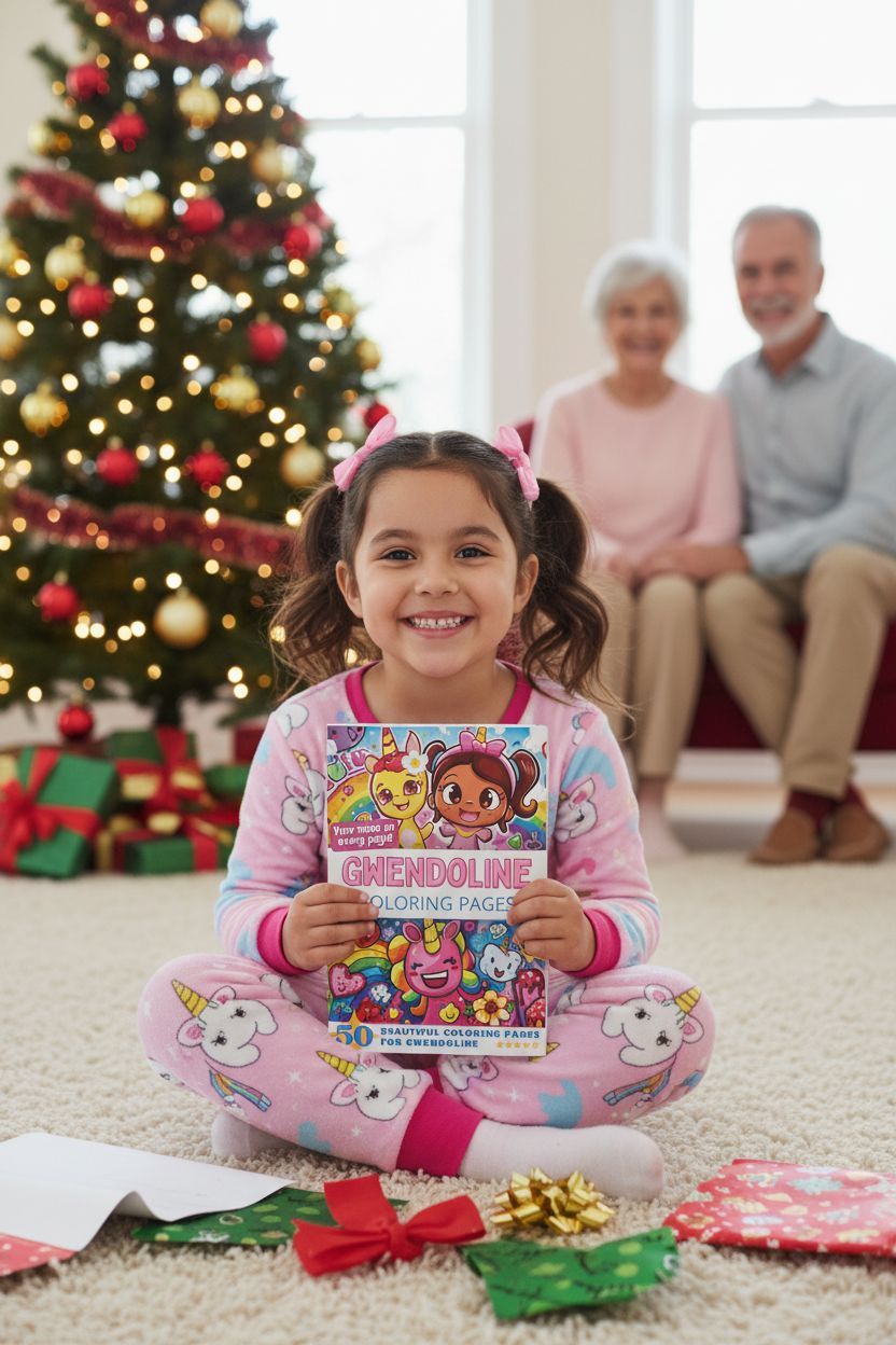 Gwendoline Christmas coloring pages gift