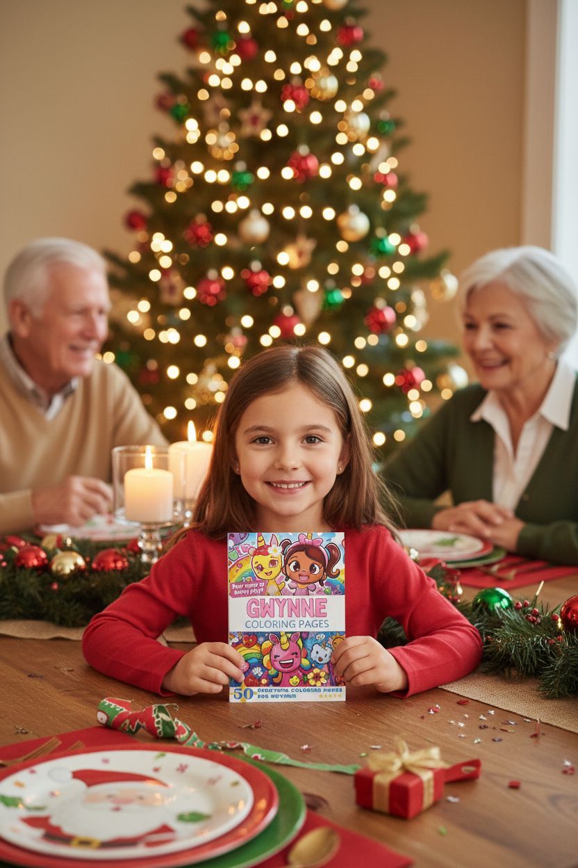Gwynne Christmas coloring pages gift