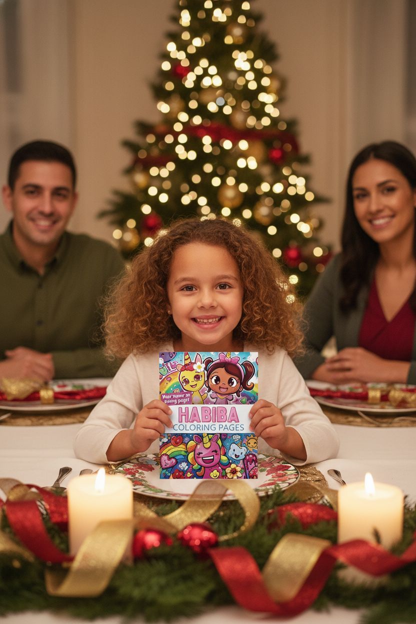 Habiba Christmas coloring pages gift