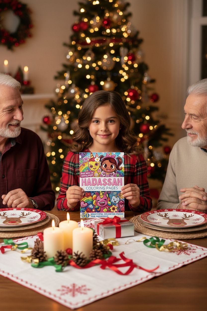 Hadassah Christmas coloring pages gift