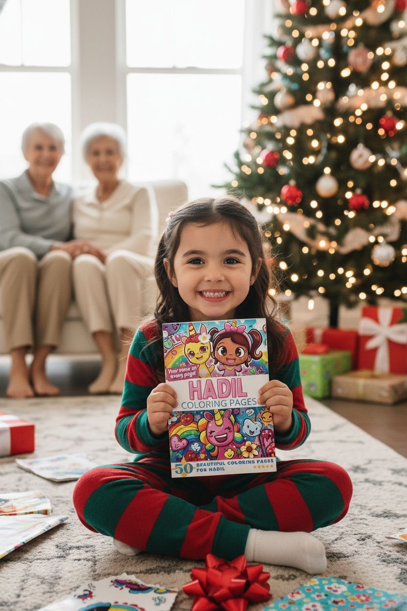 Hadil Christmas coloring pages gift