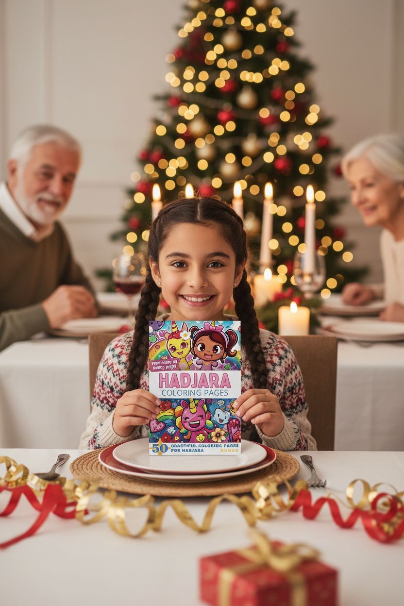 Hadjara Christmas coloring pages gift