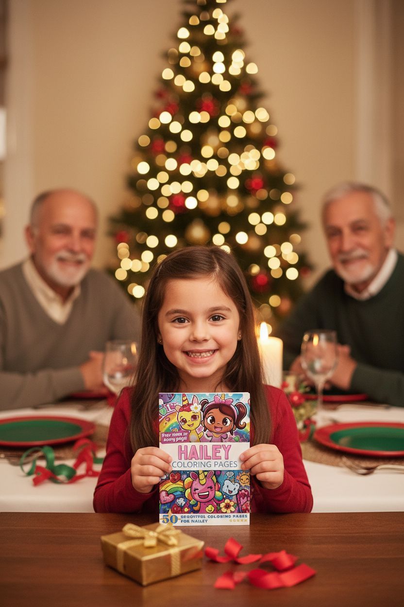 Hailey Christmas coloring pages gift