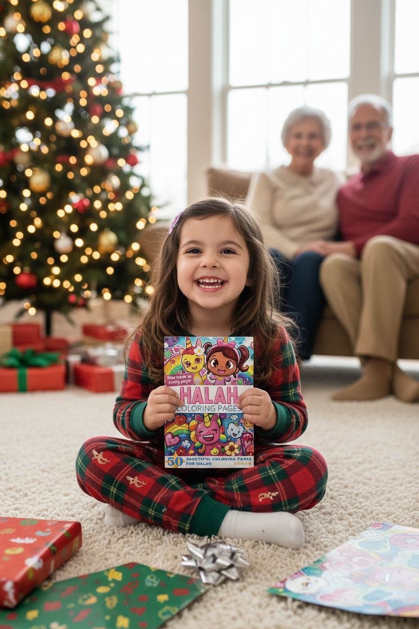 Halah Christmas coloring pages gift