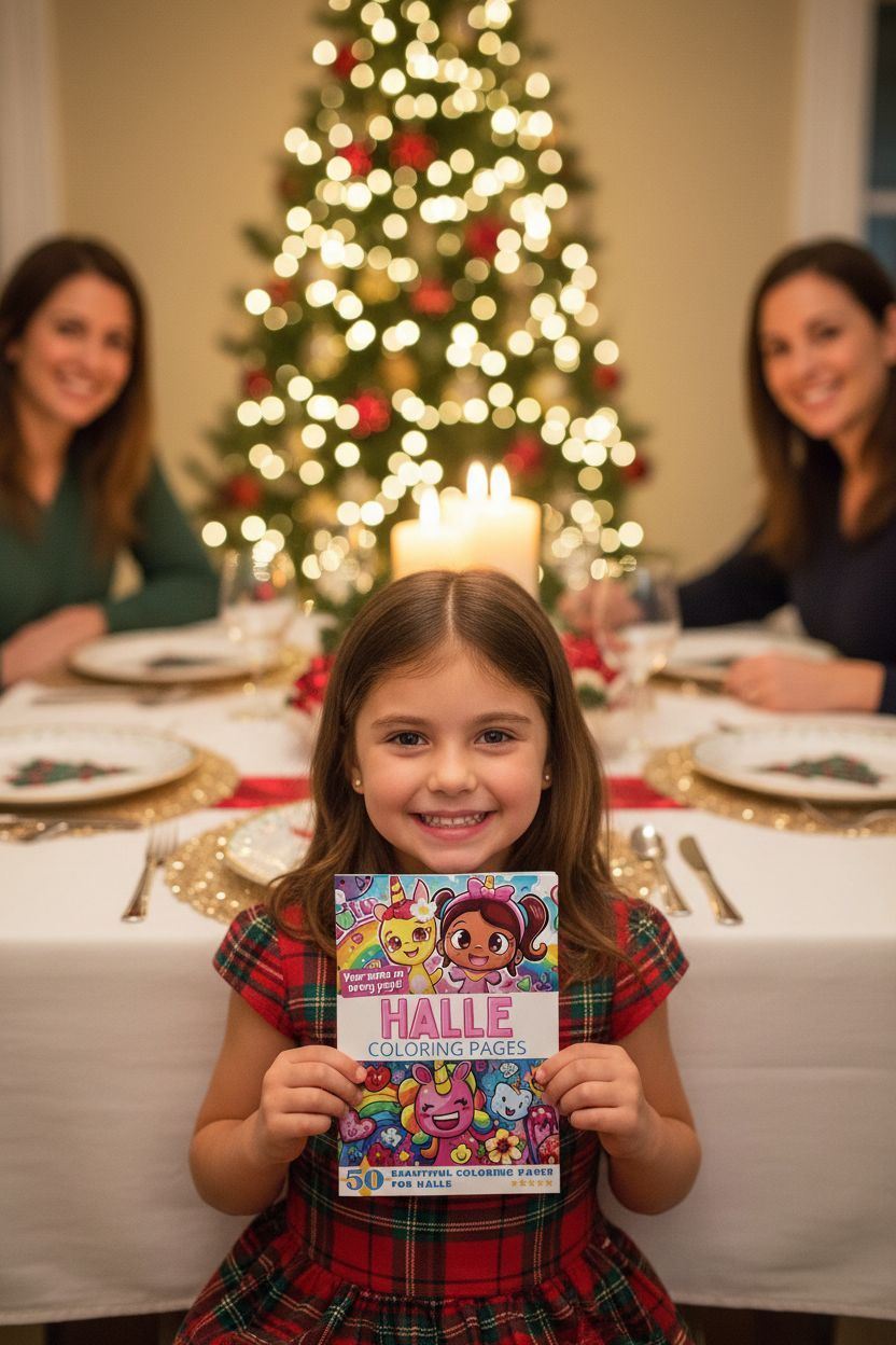 Halle Christmas coloring pages gift