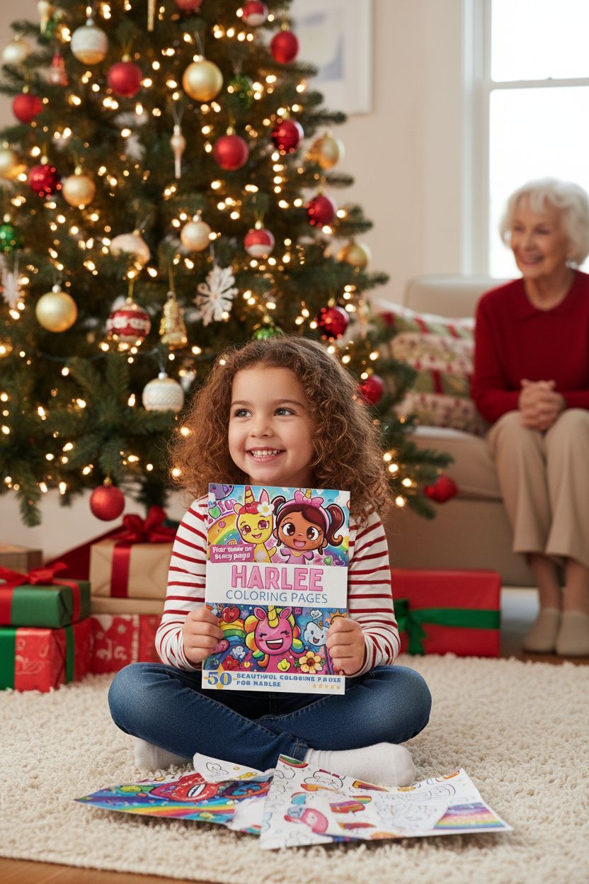 Harlee Christmas coloring pages gift
