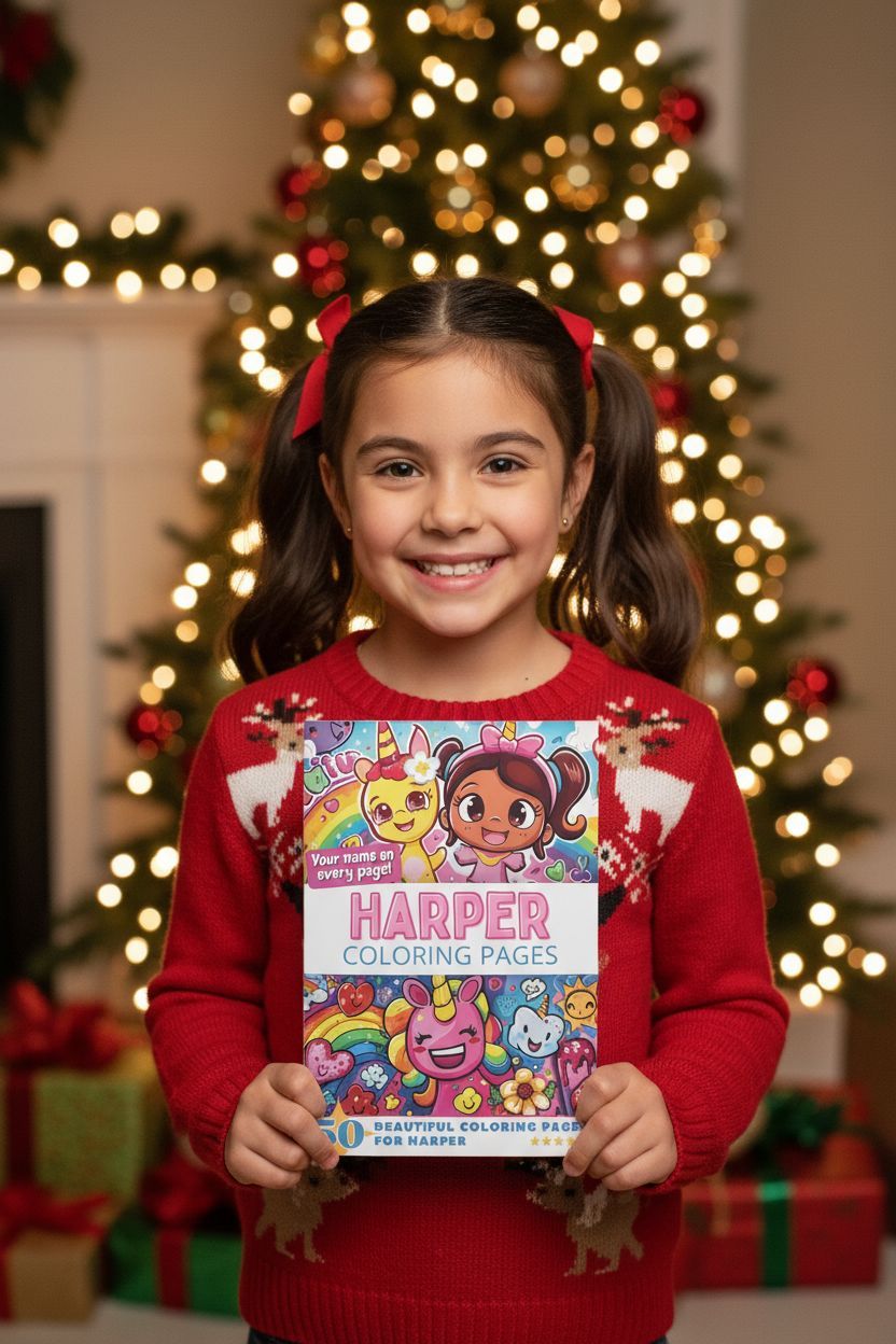 Harper Christmas coloring pages gift