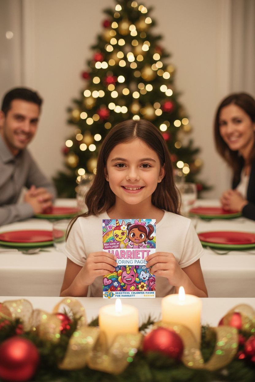 Harriett Christmas coloring pages gift