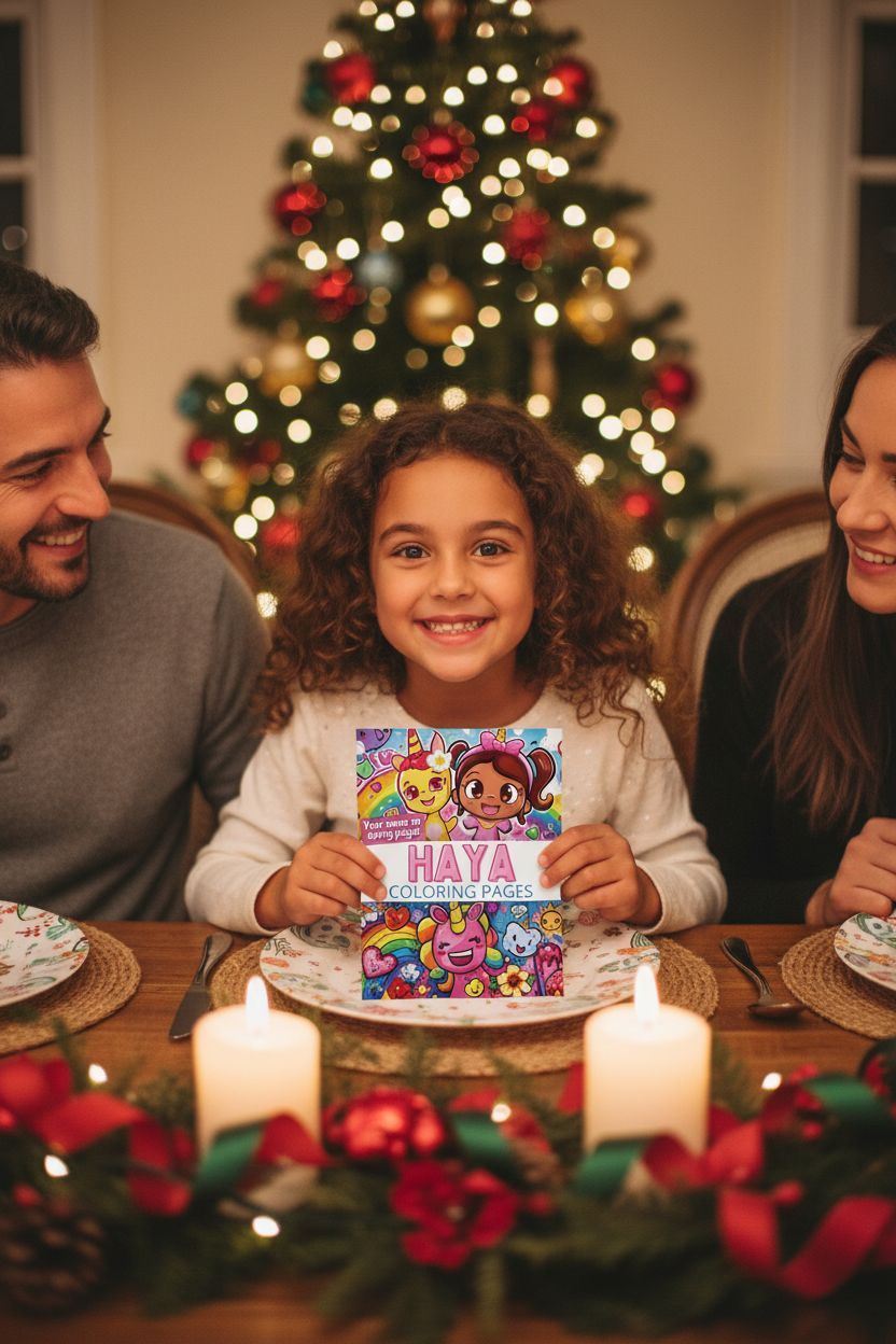 Haya Christmas coloring pages gift