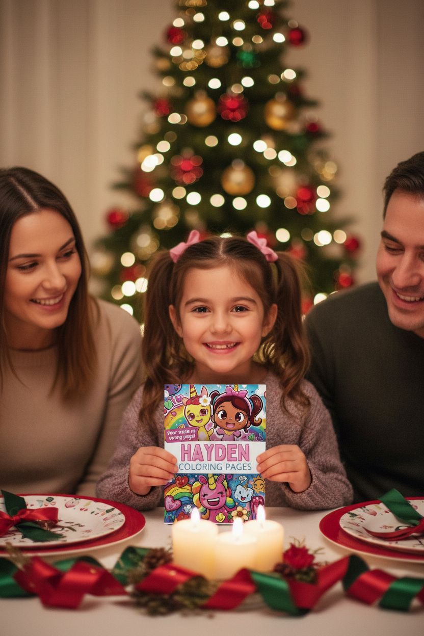 Hayden Christmas coloring pages gift