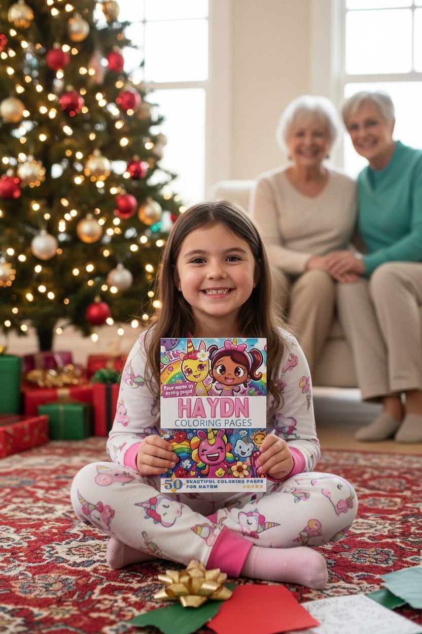 Haydn Christmas coloring pages gift