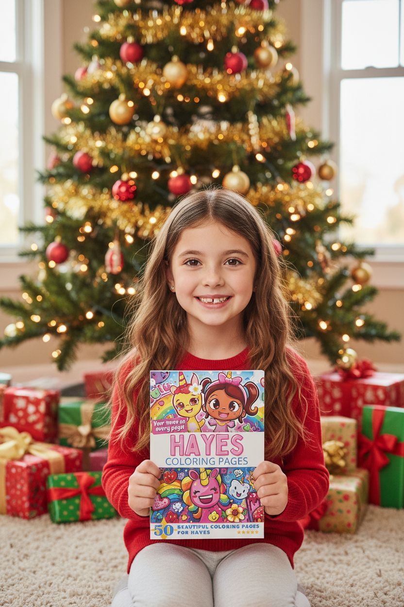Hayes Christmas coloring pages gift