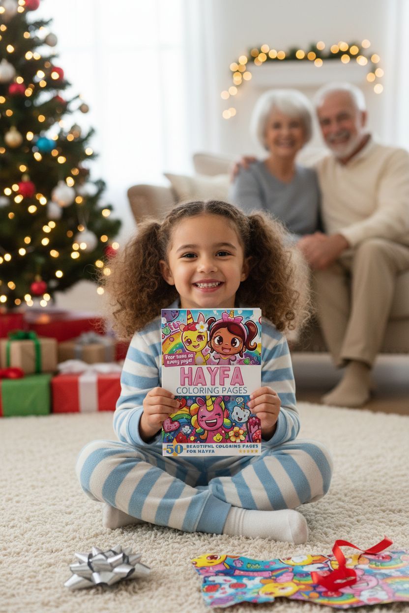Hayfa Christmas coloring pages gift