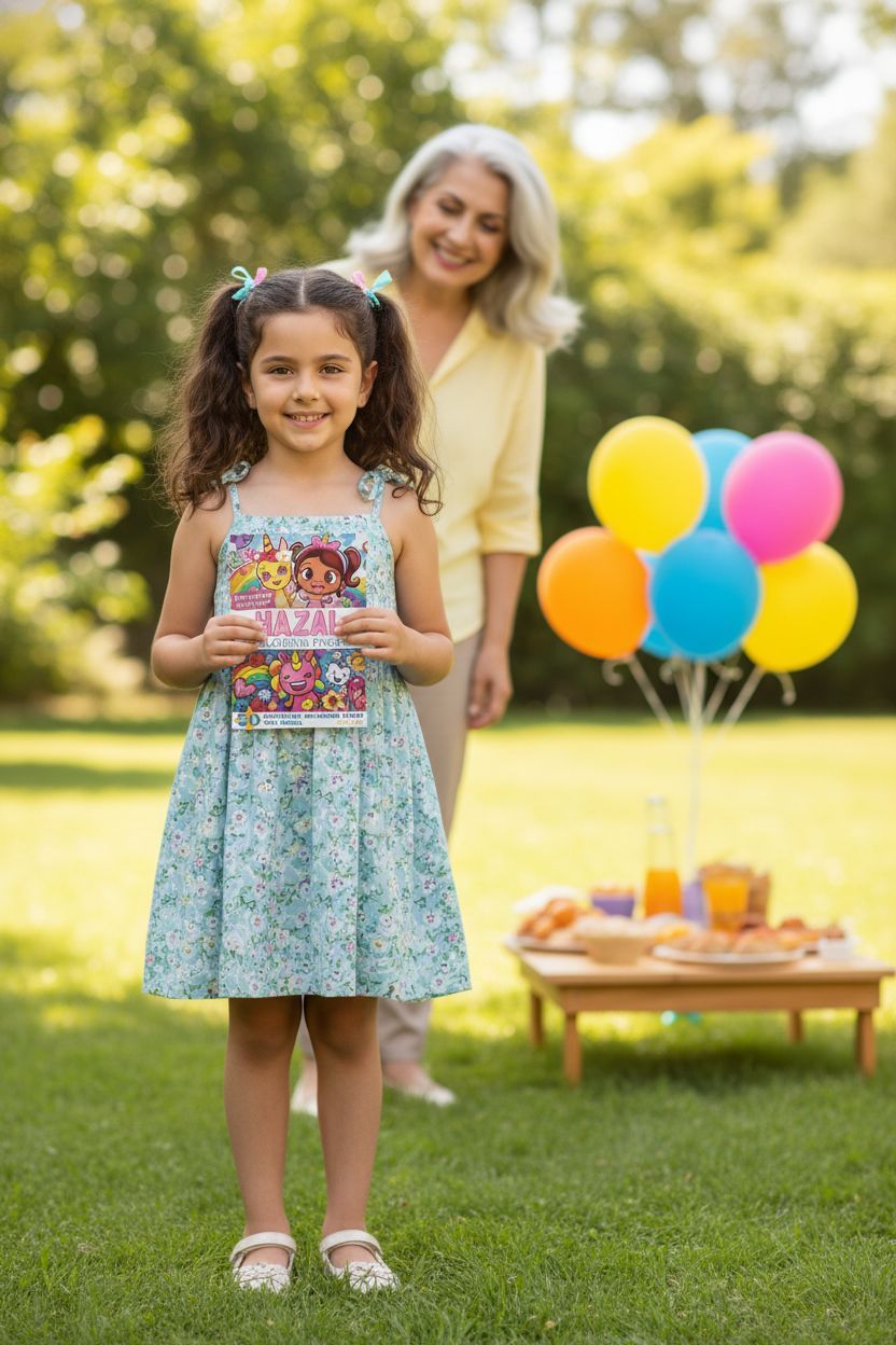 Hazal coloring book in use