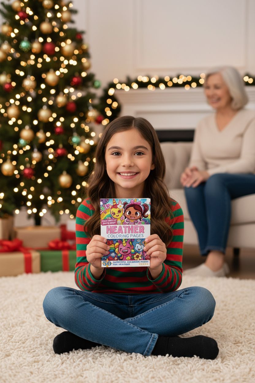 Heather Christmas coloring pages gift