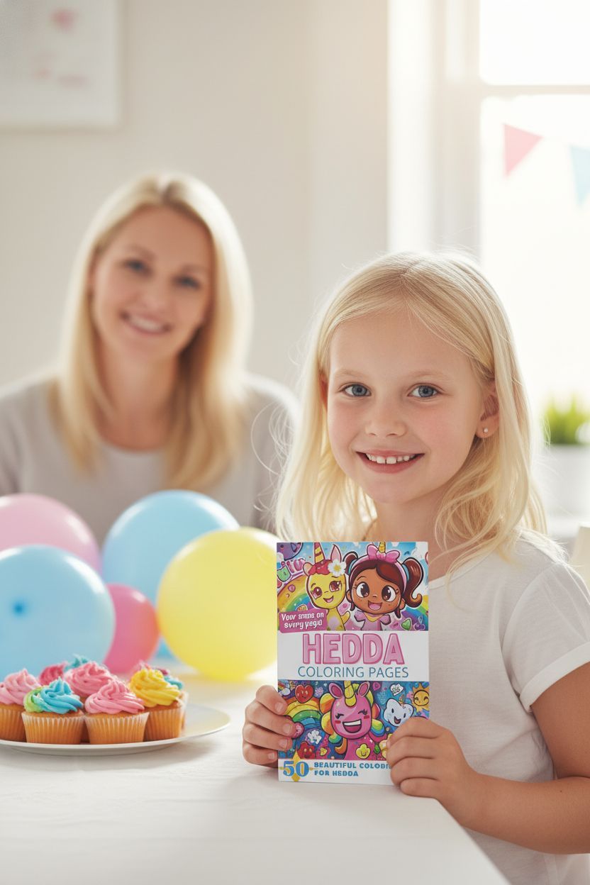 Hedda coloring book in use