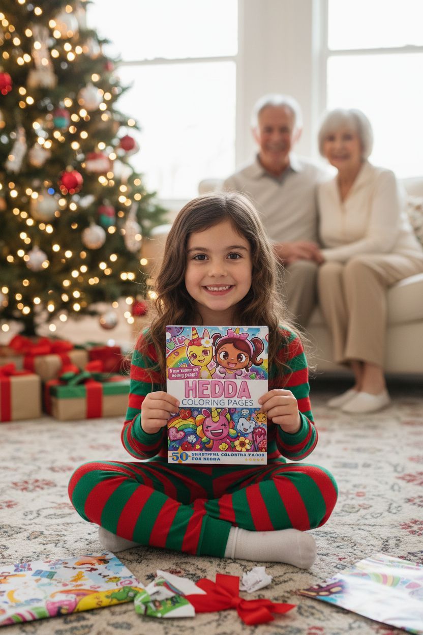 Hedda Christmas coloring pages gift