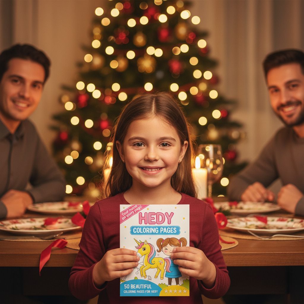 Hedy Christmas coloring pages gift