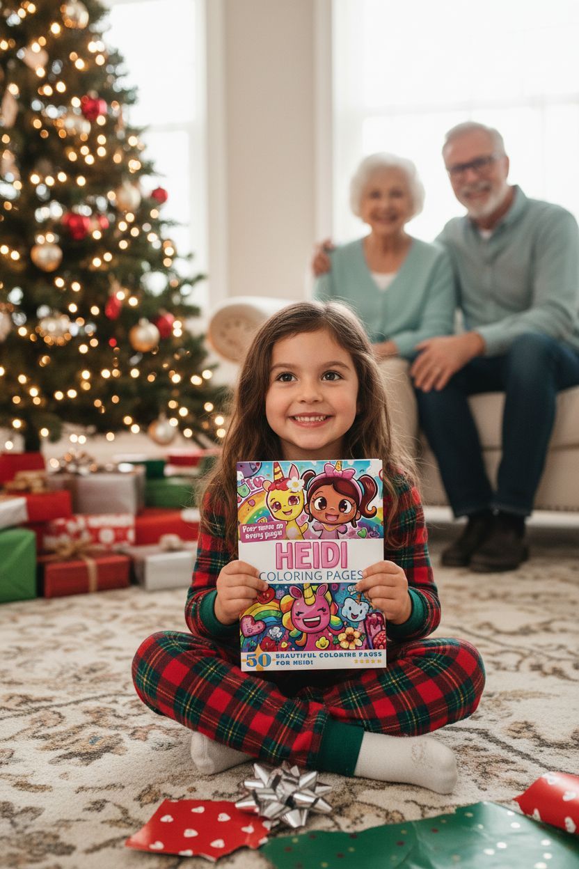 Heidi Christmas coloring pages gift