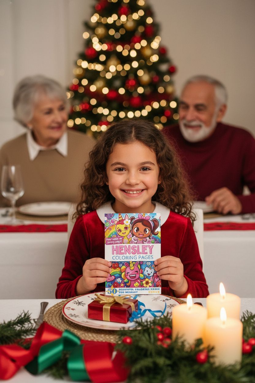 Hensley Christmas coloring pages gift