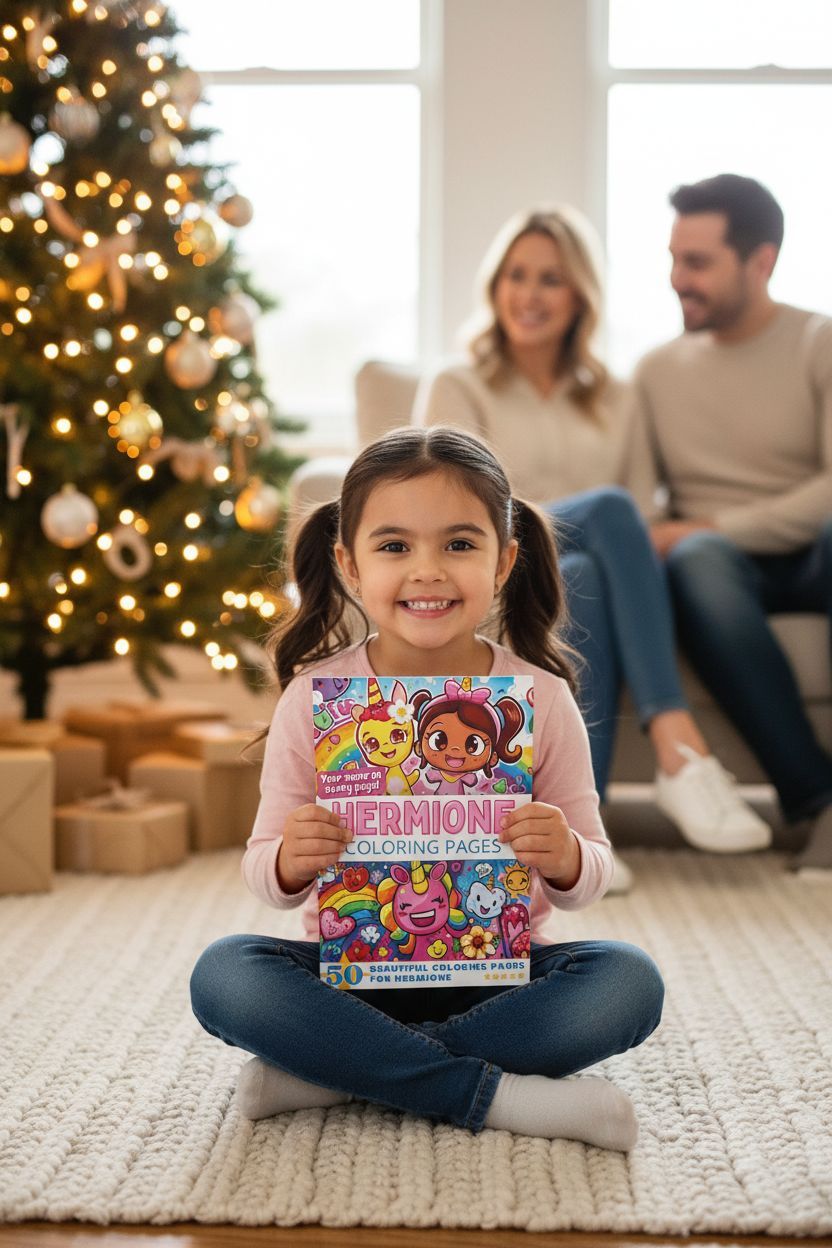 Hermione Christmas coloring pages gift