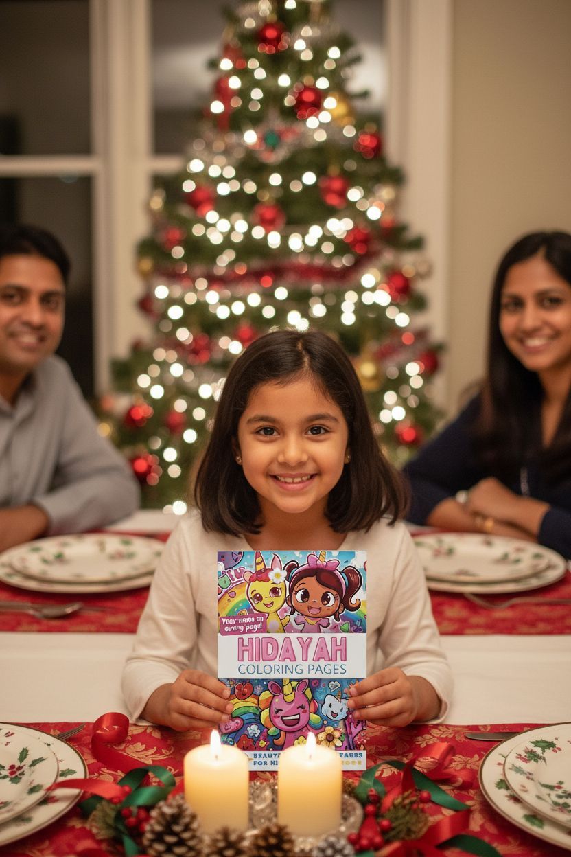 Hidayah Christmas coloring pages gift