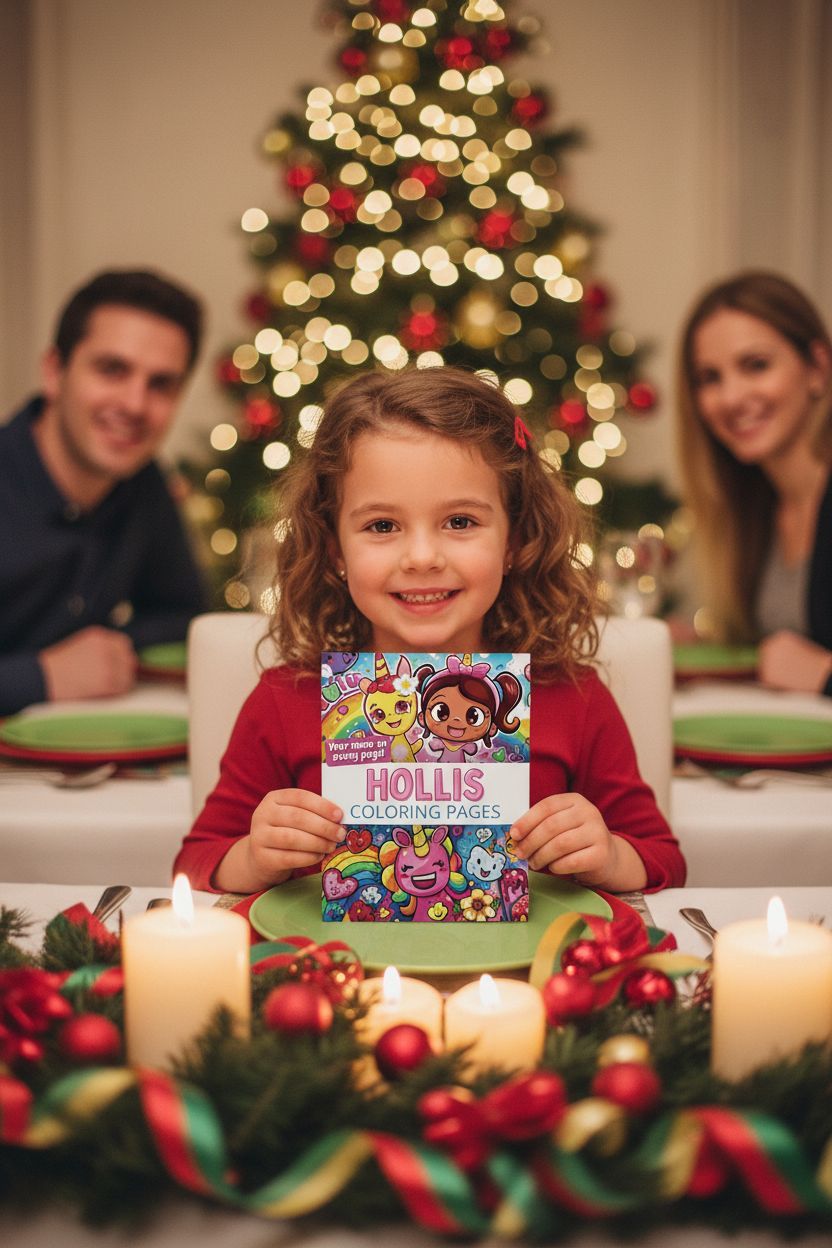 Hollis Christmas coloring pages gift