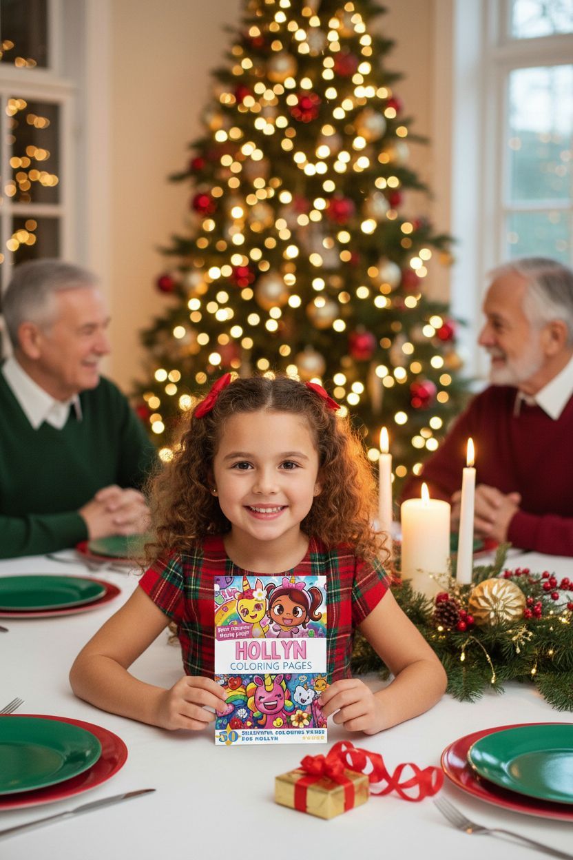 Hollyn Christmas coloring pages gift