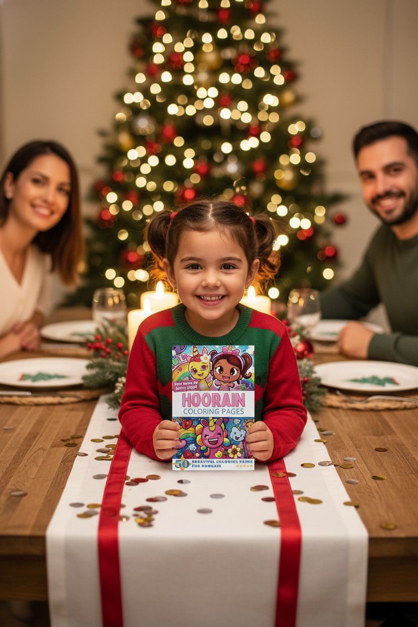 Hoorain Christmas coloring pages gift