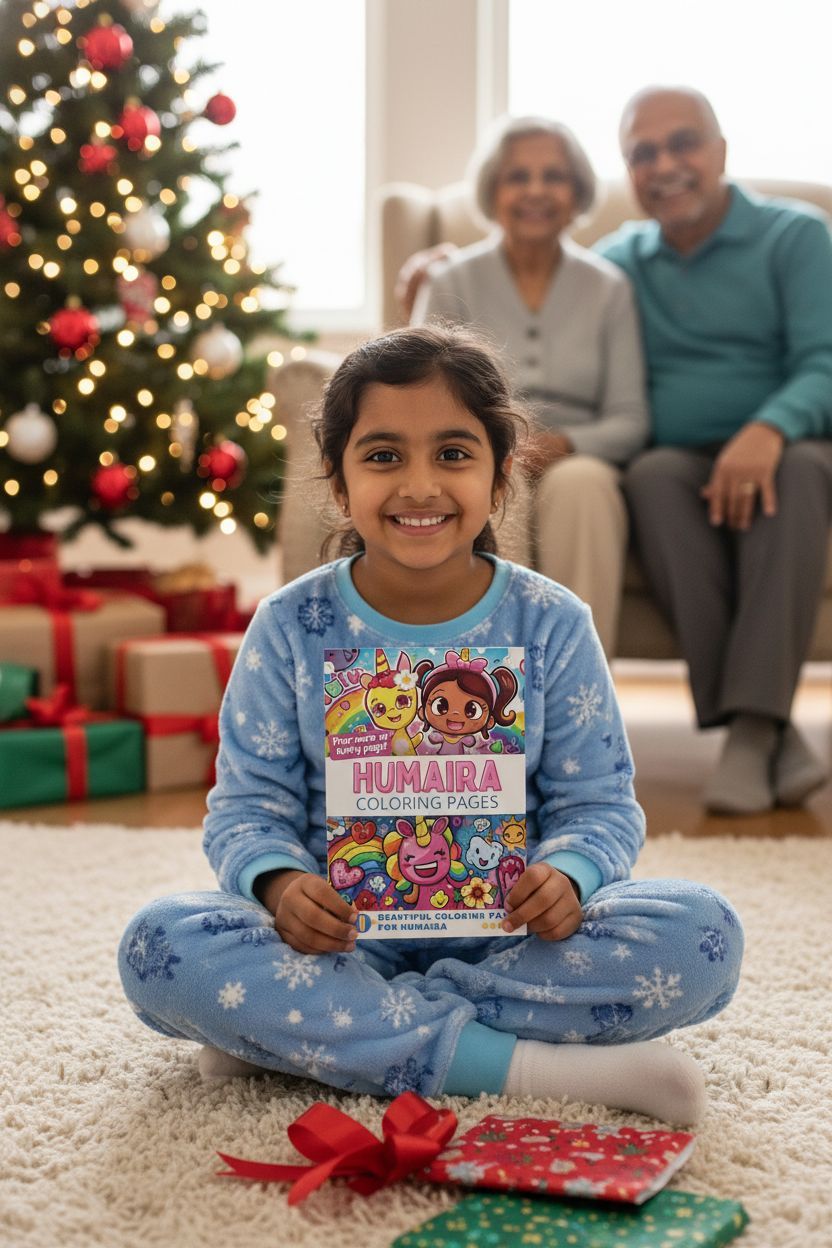 Humaira Christmas coloring pages gift
