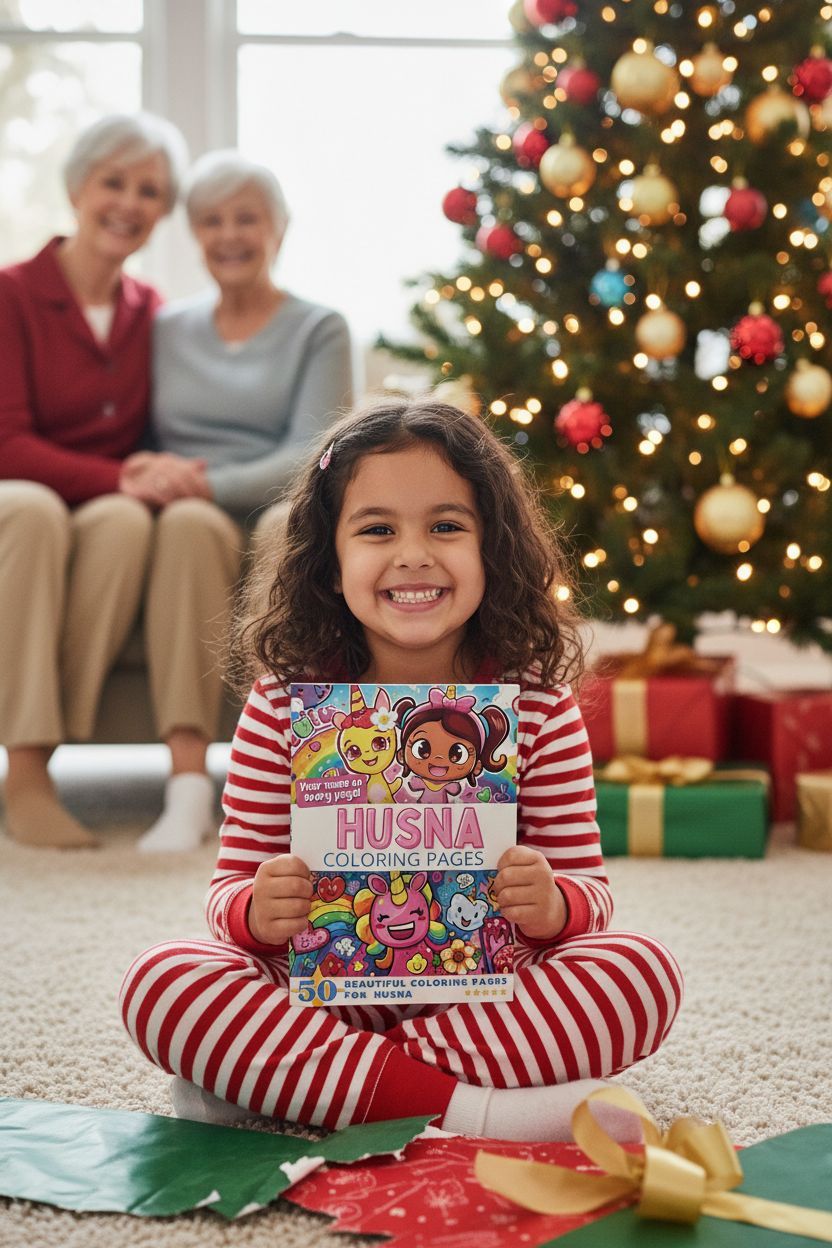 Husna Christmas coloring pages gift