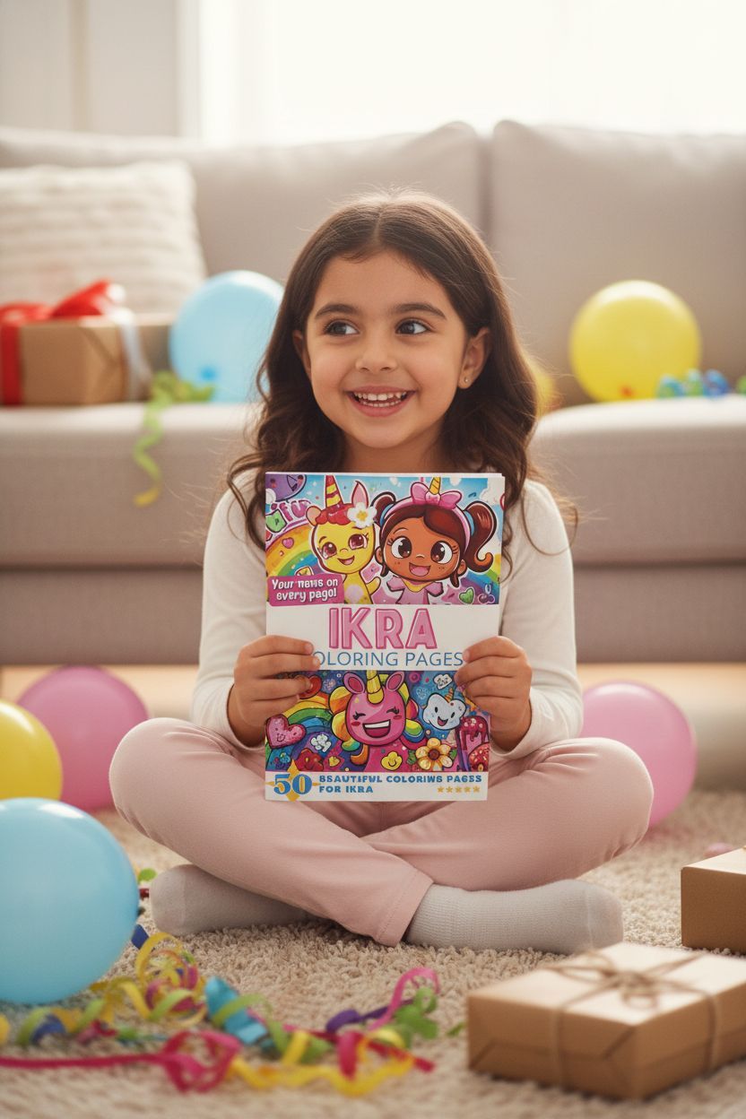 Ikra coloring book in use