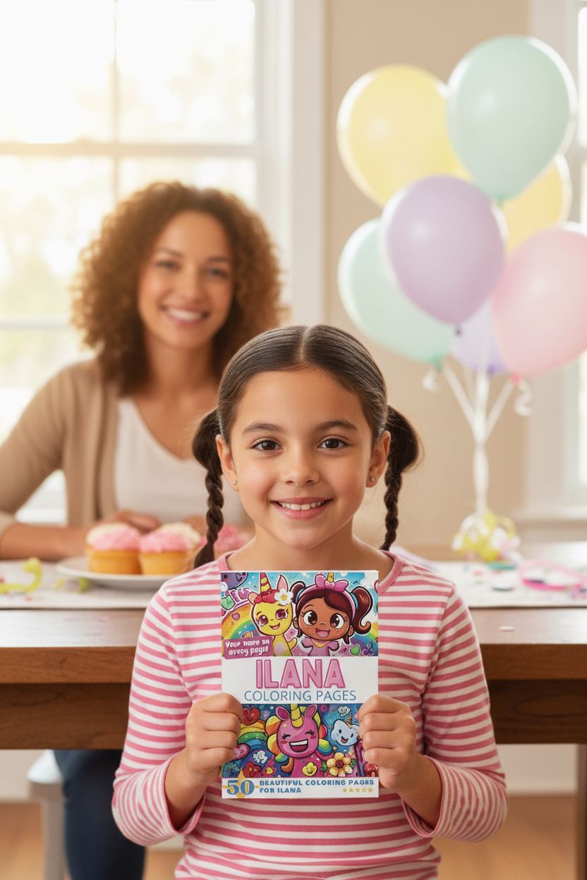 Ilana coloring book in use