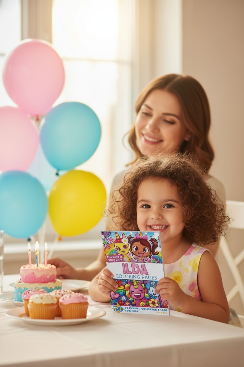 Ilda coloring book in use