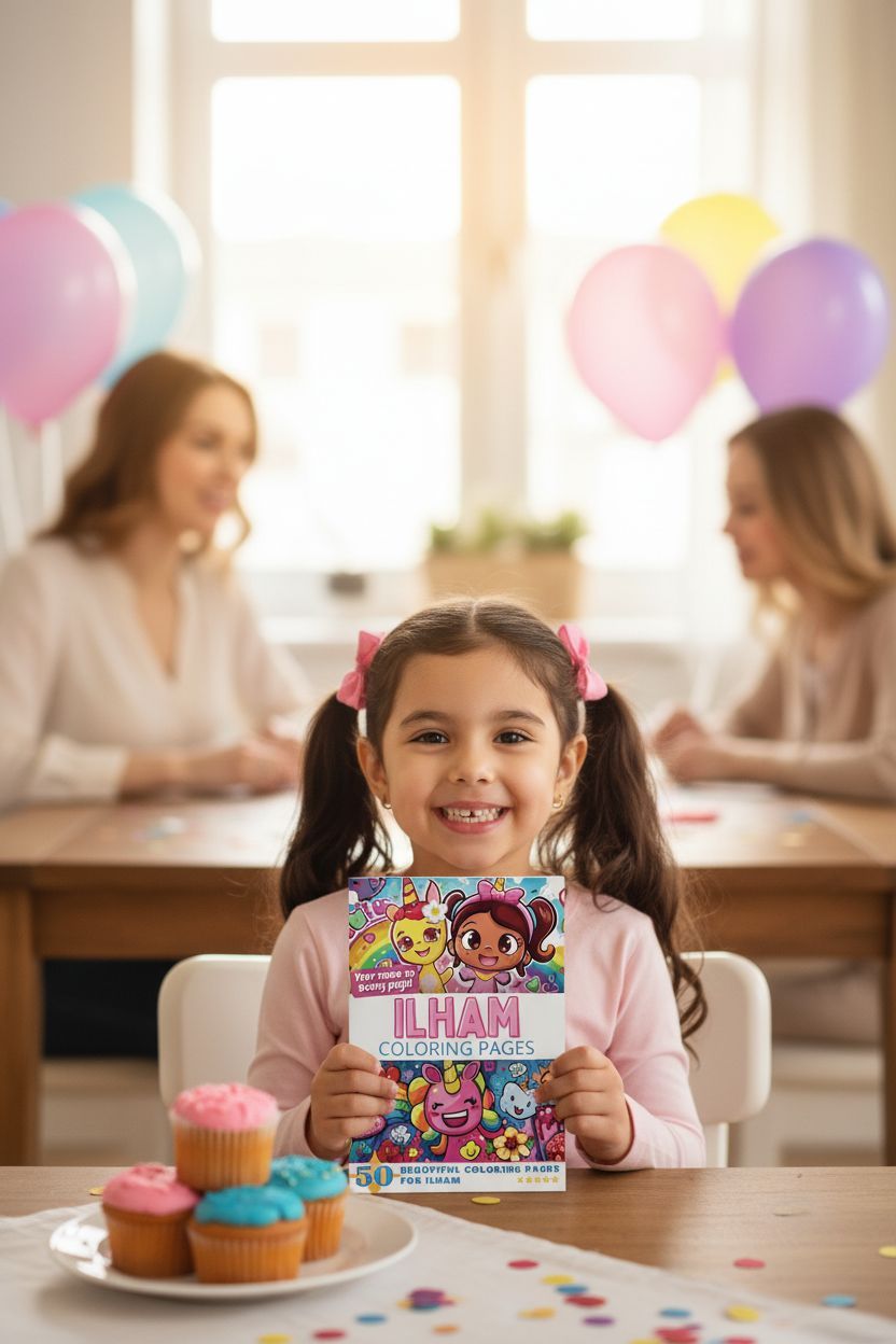 Ilham coloring book in use