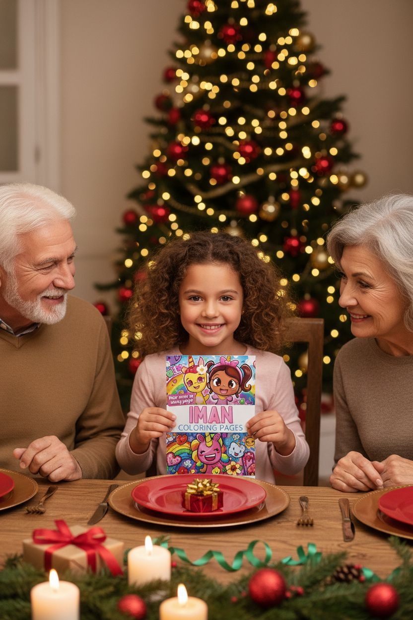 Iman Christmas coloring pages gift