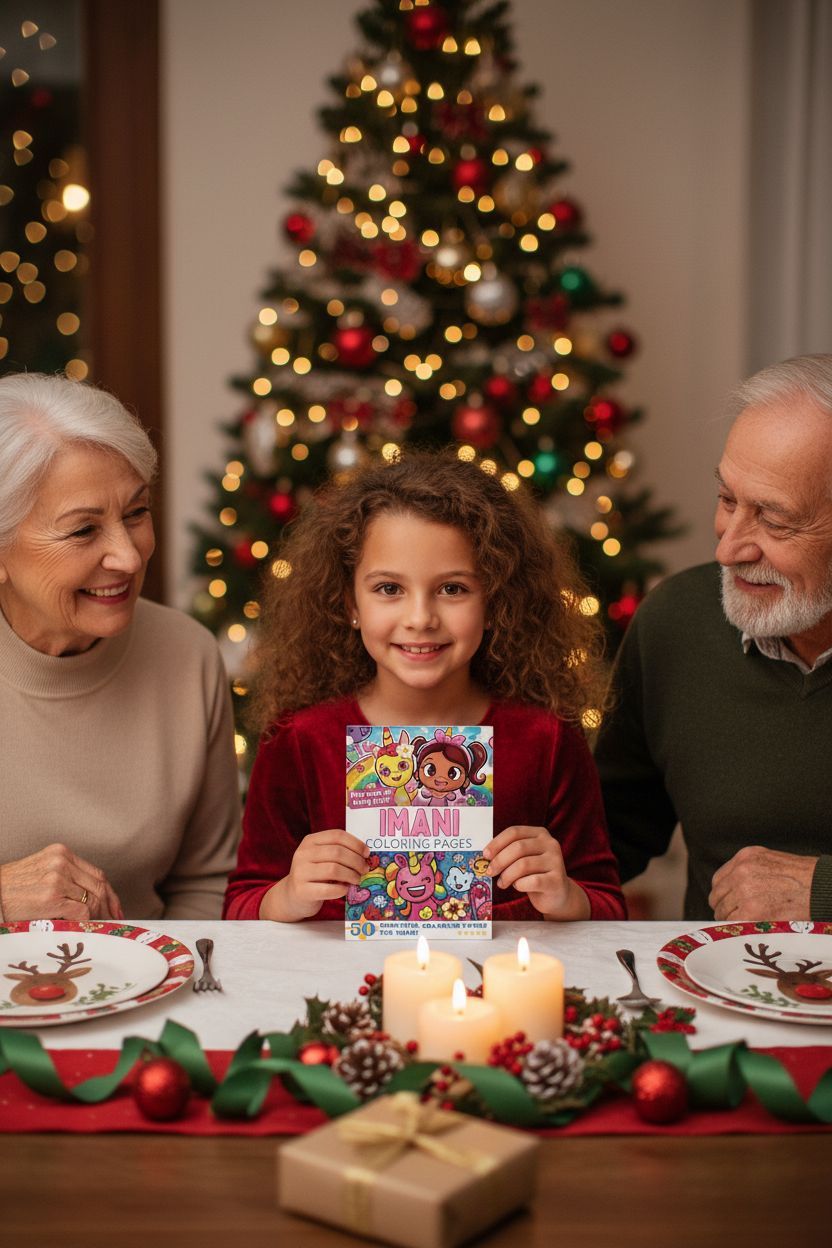 Imani Christmas coloring pages gift