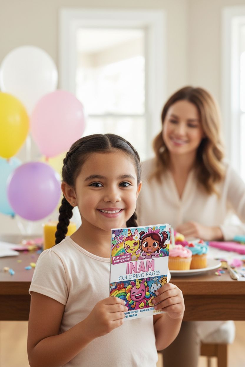 Inam coloring book in use