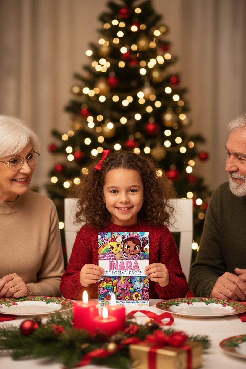 Inara Christmas coloring pages gift